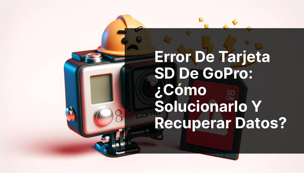 Error de tarjeta SD de GoPro: ¿Cómo solucionarlo y recuperar tus datos?