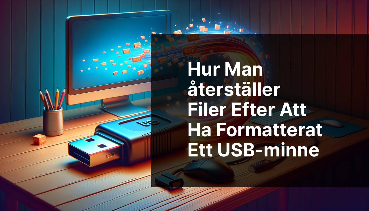 Hur man återställer filer efter formatering av en USB-enhet