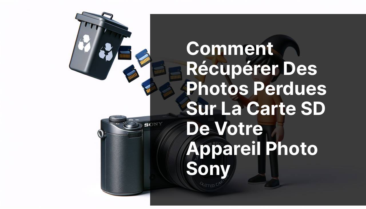 Comment récupérer des photos perdues sur la carte SD de votre appareil photo Sony