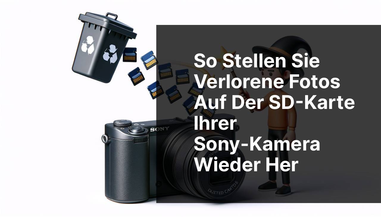 Wie Sie verlorene Fotos von der SD-Karte Ihrer Sony-Kamera wiederherstellen können
