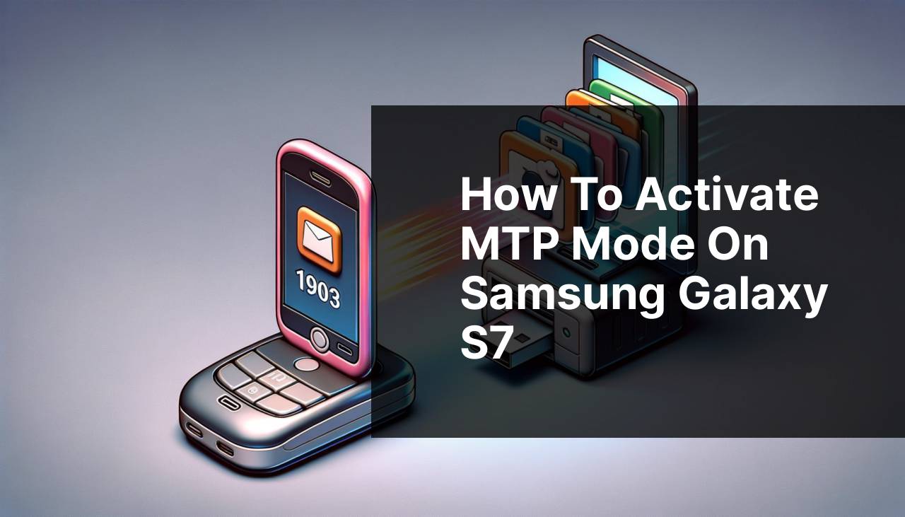 How to activate MTP mode on Samsung Galaxy S7